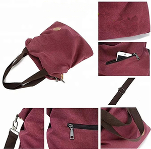 Sac fourre-tout en toile pour le travail, les trajets quotidiens <span class=keywords><strong>et</strong></span> l'école, sac à bandoulière tendance pour femme, sac à main élégant - Product Image 4