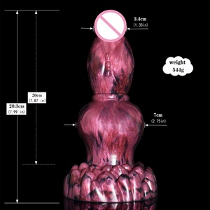 NNSX Internal Glow Dark Spirits Color Animal Dog Big Knot <b>Dildo</b> With Suction Cup Sex Toy for Women Adult Fantasy Sex Anal Plug - Product Image 6