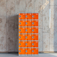 Armoire de rangement multi-portes en plastique à prix abordable, démontable, avec serrure à combinaison, écologique, pour le rangement des vêtements