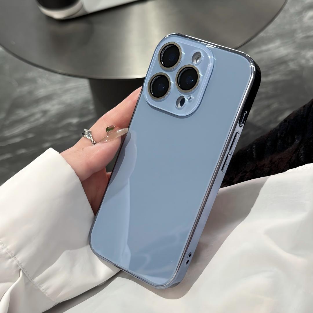 Distant Peak Blue [Silver Logo, Electroplated Glossy Glass]