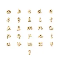 Мини крошечных букв из нержавеющей стали шарма бусины Курсив буква Шарм строчные ожерелье A-Z буквы алфавита кулон