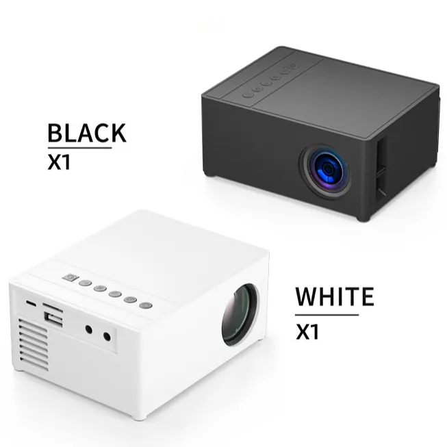 MINI projektör 800 lümen 640*240P destek Full HD 1080P taşınabilir Beamer LED Video akıllı telefon ev sineması
