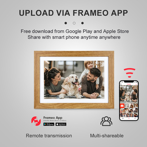 Tùy chỉnh khung gỗ 10.1 inch 800x1280 IPS màn hình cảm ứng hình ảnh video Khung ảnh kỹ thuật số với frameo ứng dụng - Product Image 2