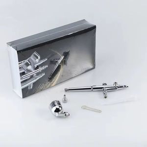 Gravity Side Feed Airbrush <b>Kit</b> 0.3mm Dual-Action Spray Gun Set With 7cc Metal Cup for Hobby Painting Model Craft &<b>Nail</b> Art - Product Image 5