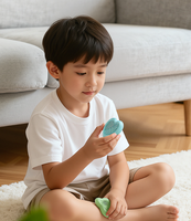 Lot de 6 pierres sensorielles anti-stress en silicone sans BPA avec boîte de rangement pour enfants et adultes atteints d'autisme, de TDAH, de stress et d'anxiété