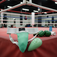 Protector Inguinal Negro para Artes Marciales, Kick Boxing, Protector de Entrepierna, Copa de Seguridad para Entrenamiento, Equipo de Protección de Poliéster para Hombre