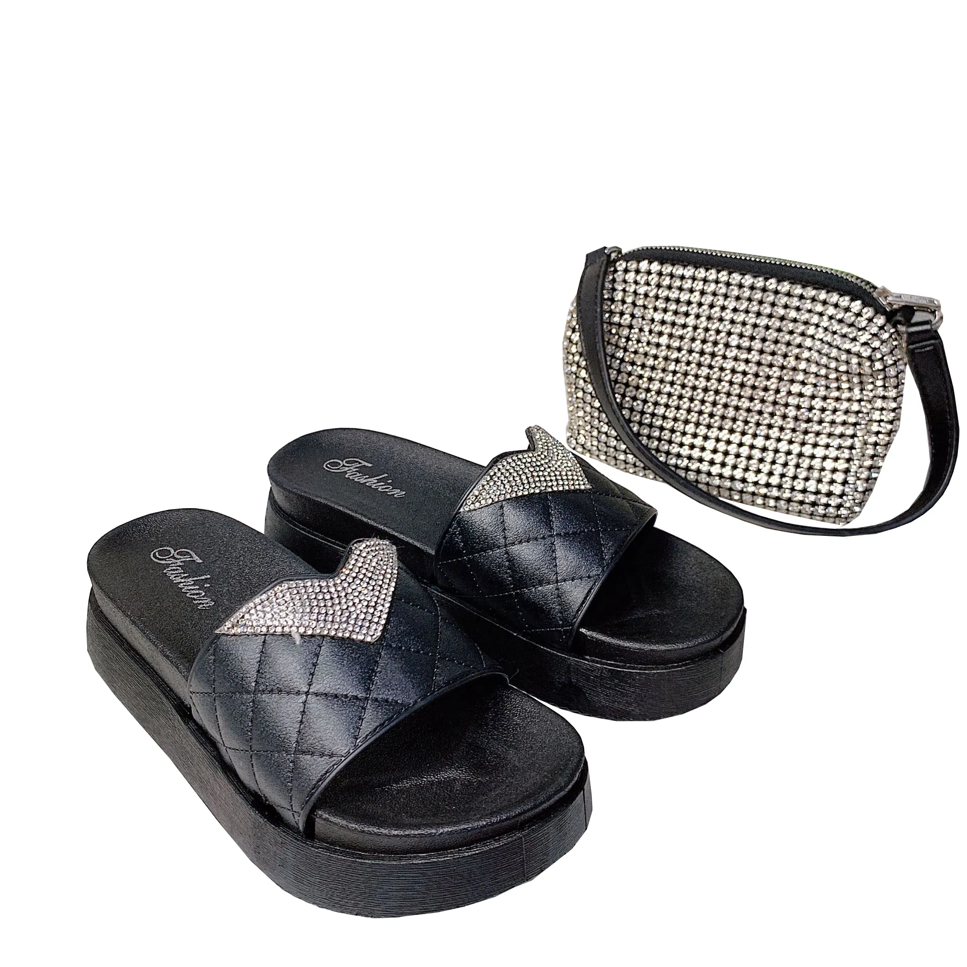 Grosir custom platform chunky slides sandal wanita fashion sandal pantai wanita