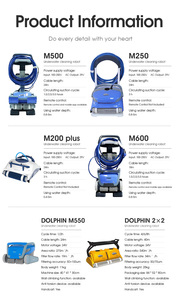 Robot nettoyeur de piscine Dolphin M200 PLUS, accessoires pour équipement de natation, robot automatique à haute efficacité M200 Rob - Product Image 2