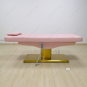 Mesa moderna de oro blanco para tratamiento de pestañas, silla eléctrica de masaje de belleza para salón de belleza Facial - Product Image 4