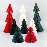 Prix d'usine, décorations de Noël modernes et écologiques en papier nid d'abeille, décorations de fête pour la maison, vitrine