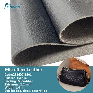 Cuir synthétique en microfibre de 1,2 mm pour sac, <span class=keywords><strong>tissu</strong></span> en microfibre de haute qualité et bon marché pour siège de voiture 251607-2501 - Product Image 1