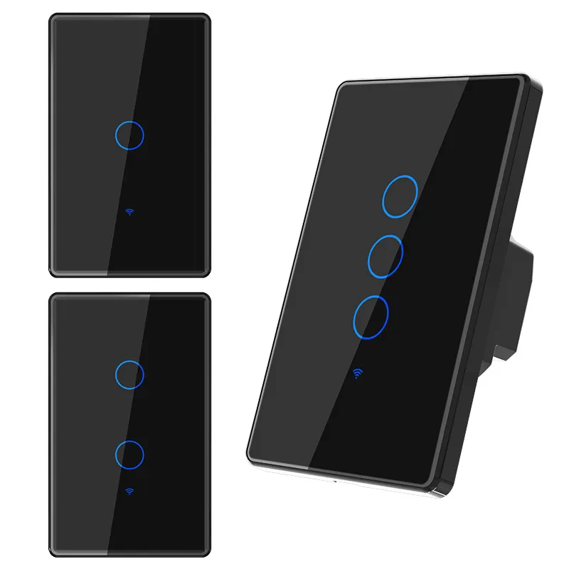 Fornire campione pannello di vetro WIFI telecomando vocale Tuya Wifi parete Touch interruttore della luce con interruttore intelligente senza fili neutro