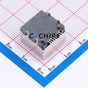 HC-WK88-107H-064-T Ethernet Connector (RJ45 RJ11) SMD Connector RJ45 Jack Horizontal Mount 1 Without LED - Product Image 2