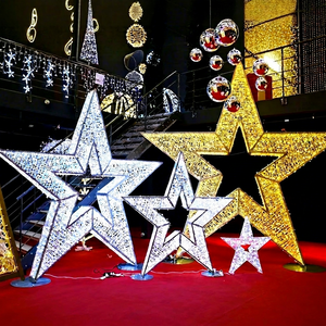 Commercial 3d Led Star String Lights Christmas Decorations Star Motif Lights Store Street Christmas Ornaments - Product Image 1