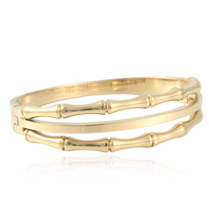Brazalete de Acero Inoxidable con Diseño de Nudo de Bambú, Dorado, para Mujer, Joyería de Moda, Regalo - Product Image 1