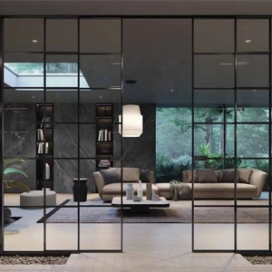 Puertas y ventanas corredizas <span class=keywords><strong>de</strong></span> <span class=keywords><strong>aluminio</strong></span> <span class=keywords><strong>de</strong></span> vidrio doble horizontal <span class=keywords><strong>de</strong></span> estilo moderno terminadas con diseño <span class=keywords><strong>de</strong></span> rejilla <span class=keywords><strong>para</strong></span> hoteles - Product Image 2