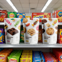 Sachets personnalisés en gros avec impression, à fond plat et trou de suspension, multi-designs, refermables avec fermeture éclair pour biscuits, chocolats et bonbons (vente au détail)