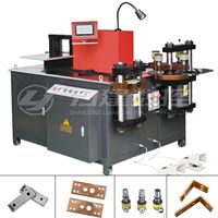 Machine de traitement de barres omnibus à trois postes de travail indépendants, équipement hydraulique CNC pour le poinçonnage, la cisaillement et le pliage de barres omnibus