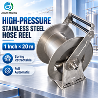 Enrouleur de tuyau industriel rétractable automatique à ressort en acier inoxydable haute pression de 1 pouce et 20 m