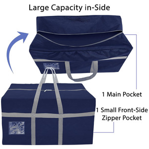 Bolsas de almacenamiento duraderas con asas para ropa, edredones, organizador de viaje para el hogar, bolsas de almacenamiento grandes multifuncionales de alta calidad - Product Image 4