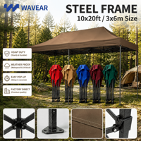 Tente de salon commercial imperméable, auvent pliable pour événements extérieurs avec logo personnalisé 10x20 pieds