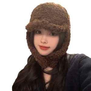 Chapeau Lei Feng en laine d'agneau de style japonais pour femmes, bonnet de ski chaud et coupe-vent avec protège-oreilles, chapeau de cyclisme d'extérieur pour l'automne et l'hiver - Product Image 5