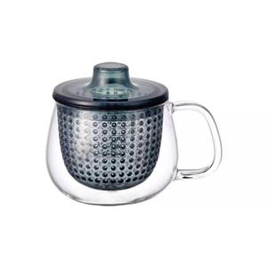New clear Borosilicate Glass Tea <strong>Mug</strong> With Strainer BPA Free Plastic <strong>Infuser</strong> - Product Image 2