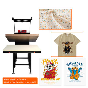 GW New 80x100cm Large Format Manual Electric Heat Press Machine High Pressure Sublimation Garment Flatbed T-Shirts Mugs Caps - Product Image 3