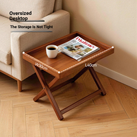 Table basse pliante moderne en bois massif, portable, pour extérieur et salon, mini, Cyber Celebratory