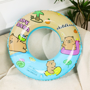 Bouée gonflable licorne pour enfants, motif aléatoire multicolore, conception épaissie monocouche, flotteur de natation pour enfant - Product Image 3