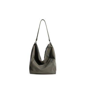 Sac Hobo Femme en Cuir Tressé, Sac Seau à Bandoulière Souple, Sac à Main Sous le Bras avec Fermeture Éclair, 4 Couleurs, Vente en Gros, Personnalisation OEM, Fabrication en Usine - Product Image 1