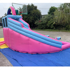 NewBlessing PVC House Water Slide Inflatable With <b>Trampoline</b> and Pool House Castle Water House NewBlessing P - Product Image 2