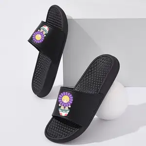 Personalized Designer Custom Printing Logo Summer Slippers For Men Anti Slip Unisex Comfortable Men Beach Massage Slippers