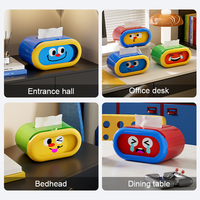 Boîte à mouchoirs personnalisée UFORU à tirer pour restaurant, hôtel, décoration de bureau avec carte de message interchangeable, boîte à mouchoirs en plastique