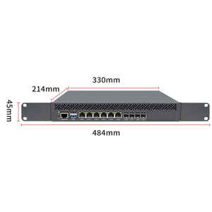 Mini PC Topton 1U para Montaje en Rack, Intel Atom C3758 C3808 C3958, 4*10G SFP, 6*1G LAN, DDR4, NVMe, pfSense, OPNsense, Servidor NAS - Product Image 1