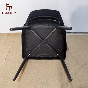 Hot Sale Modern Nordic Fabric Upholstered <strong>Velvet</strong> Dining <strong>Arm</strong> <strong>Chair</strong> Metal Tube Frame Stackable Lightweight for Home Office Hotel - Product Image 5