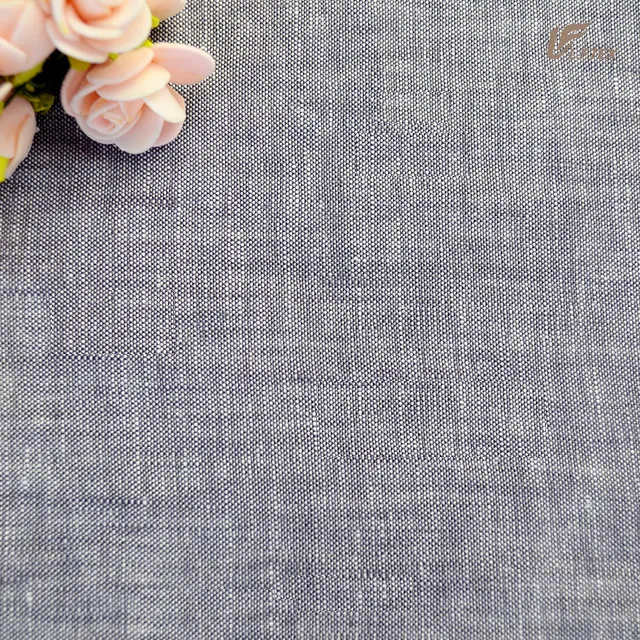 A woven fabric of cotton pure linen 100% for garment