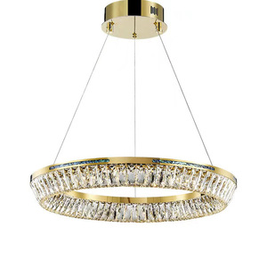 Hot Popular nordique moderne rond anneau décoratif connecté cristal verre led suspension - Product Image 6