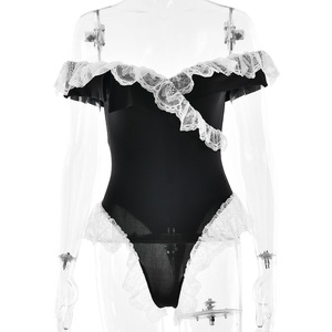 ชุดบอดี้สูทลูกไม้แบบไร้สายรัดหลังสำหรับผู้หญิง JULISSA MO แบบไม่มีแขน ยืดหยุ่นได้ ความหนาปานกลาง ดีไซน์ต่อผ้าแบบทันสมัย - Product Image 5