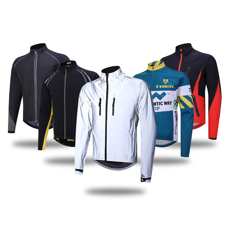 Windproof Waterproof Light Weight Road Bike Jacket Reflective Removable Plain Color Cycling Wear Cycling Jacket