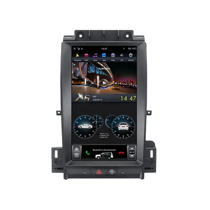 Telsa Style เครื่องเล่น DVD มัลติมีเดียในรถยนต์,วิทยุติดรถยนต์13.6 ''แอนดรอยด์9.0สำหรับฟอร์ดทอรัส2010-2018เครื่องเล่นคาร์เพลย์ DSP 4G IPS