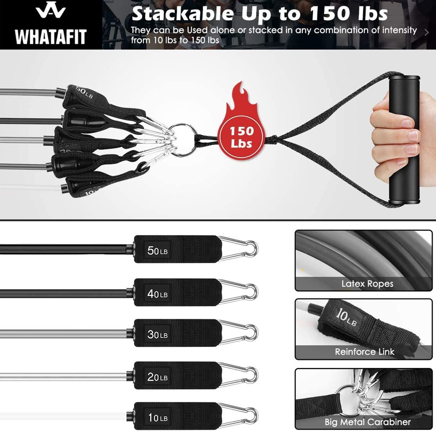 YOUGLE 11 Pz/set Tirare La Corda Di Fitness Esercizi Bande Di Resistenza Tubi In Lattice Pedale - Foto 2