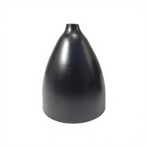 Florero decorativo para interiores a precios más económicos Florero de diseñador de metal con acabado recubierto de polvo negro con la mejor calidad - Product Image 1