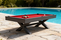 Table de billard en ardoise en bois massif de haute qualité, 7, 8 ou 9 pieds, style rustique personnalisé, multifonctionnelle, qualité tournoi, pour la maison