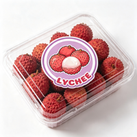Waterdichte op maat gemaakte fruitdooslabel, zelfklevend, bedrukt vinyl, verse fruitrollabel voor appel, vijg, pruim en gemengde bessen