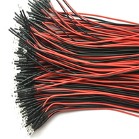 Télécommande à Led pour jouet de voiture, lot de 10 Diodes lumineuses, ampoule Led de 5mm, DC 20cm, bleu, vert, rouge, bleu, ambre, orange, pour bricolage, 3 12v
