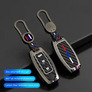 Luminosa liga de zinco silicone Car Key Fob Case Holder para Nissan para Infiniti QX56 G37 M56 QX70 QX60 Acessórios Key Cover