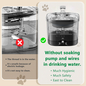 Bebedero Automático Inalámbrico para Gatos, Dispensador de Agua para Mascotas, Modelo de Carga Inteligente Negro Translúcido para Perros y Gatos - Product Image 2