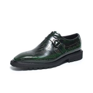Zapatos Oxford Casuales de Negocios para Hombre de Alta Calidad, Hechos de Cuero Genuino, Cómodos, con Cordones, Diseño Perforado, Patrón de Grafiti - Product Image 3