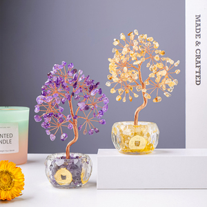 Đá Amethyst tự nhiên nguyên khối, đá vụn, cây tài lộc phong thủy trang trí nhà cửa - Product Image 6